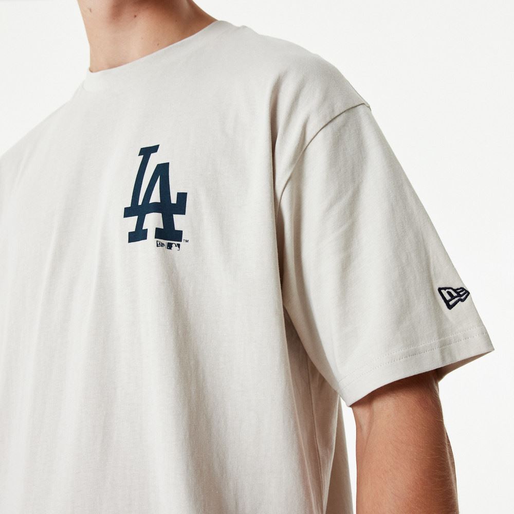 New Era Mens MLB Stadium Graphic OS T-Shirt ~ LA Dodgers Cream