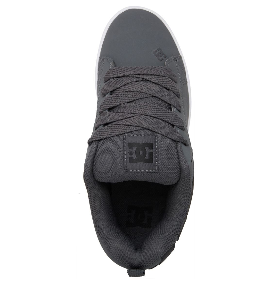 DC Shoes Trainers Leather Court Graffik Shoes Men Grey Black White