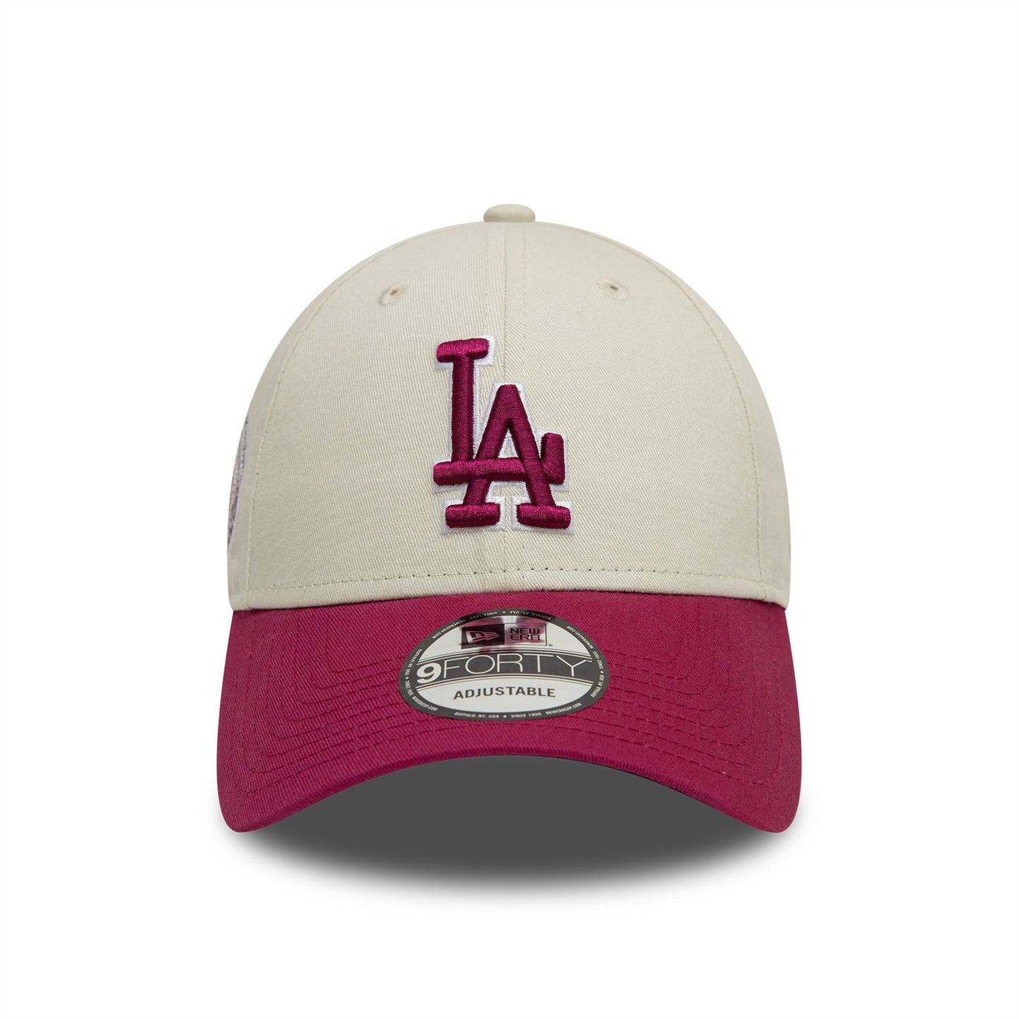 LA Dodgers World Series Patch Cream 9FORTY Adjustable Cap