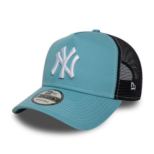 New York Yankees World Series Pastel Blue 9FORTY E-Frame Trucker Adjustable Cap