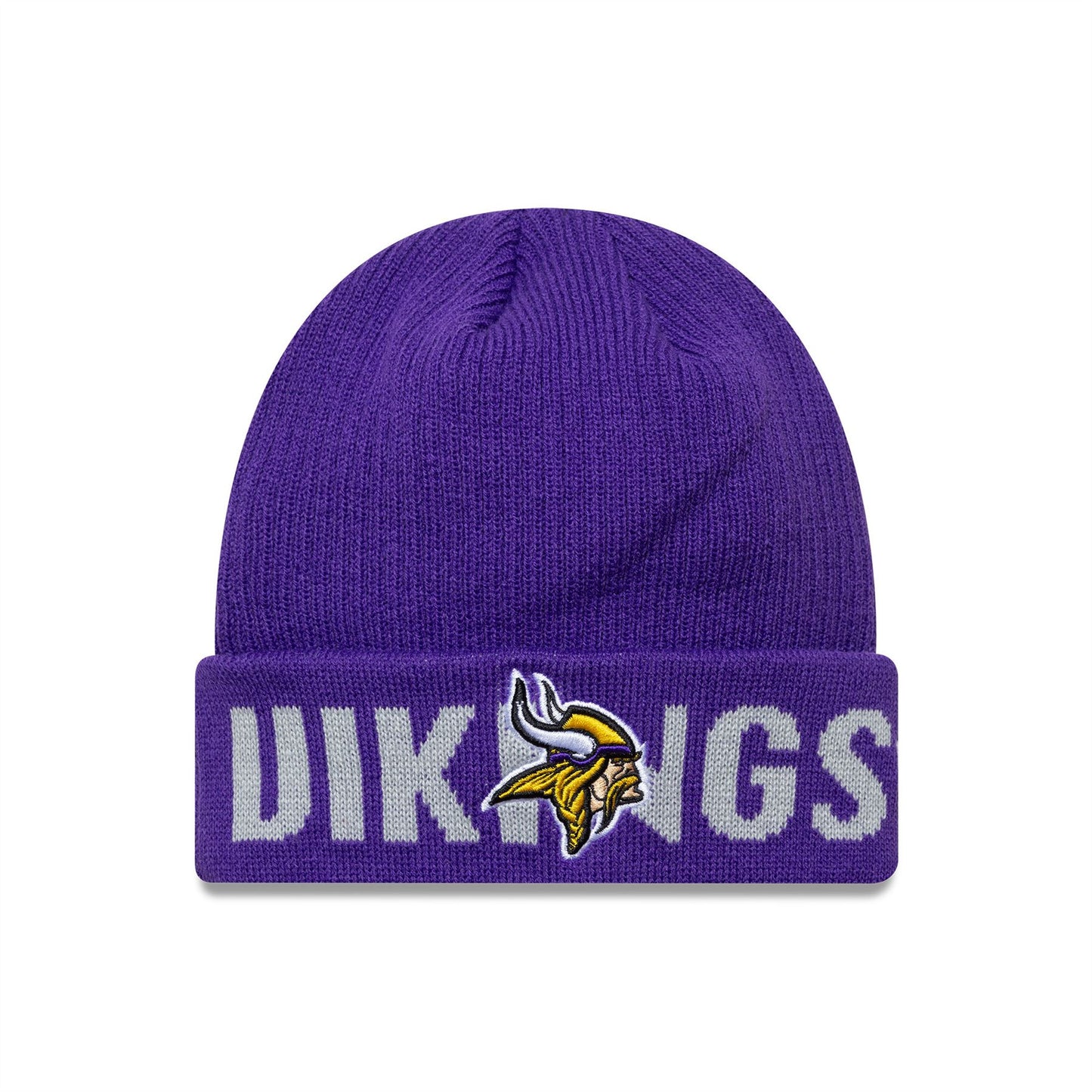 Minnesota Vikings NFL Wordmark Cuff Knit Beanie Hat Purple