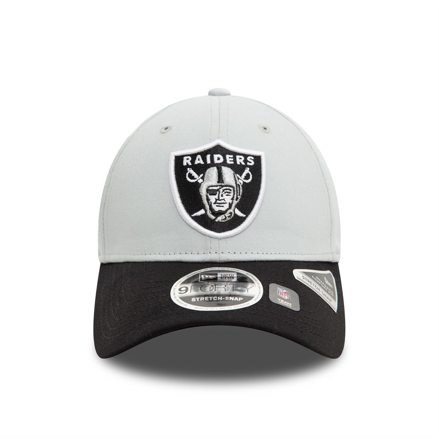 Las Vegas Raiders NFL White 9FORTY Stretch Snap Adjustable Cap