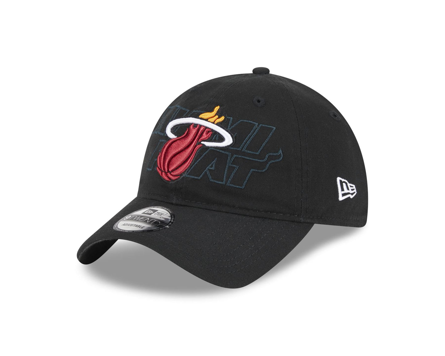New Era Mens NBA Draft 9Twenty Adjustable Cap ~ Miami Heat black