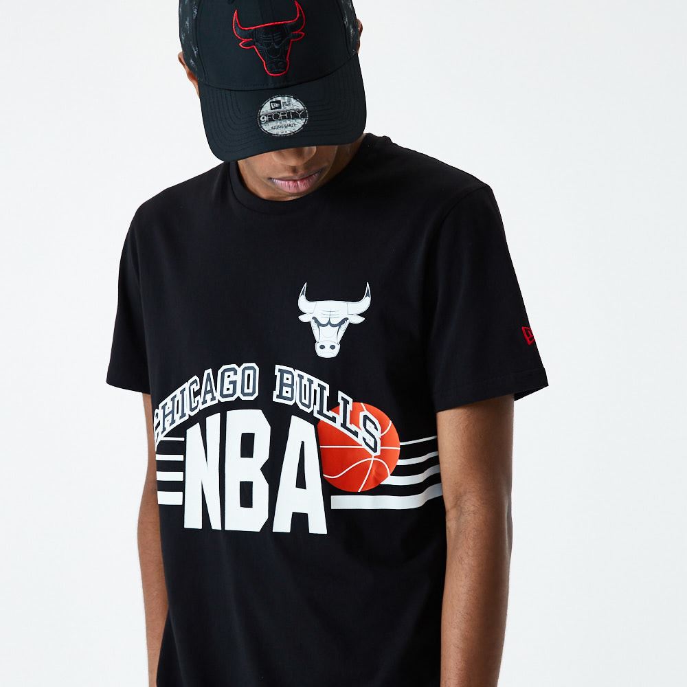 Chicago Bulls tshirt short sleeve mens cotton crew neck Throwback New Era