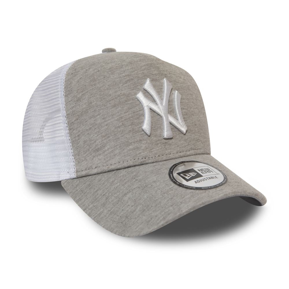 New Era Men's Snapback Jersey Trucker Cap ~ New York Yankees grey/white
