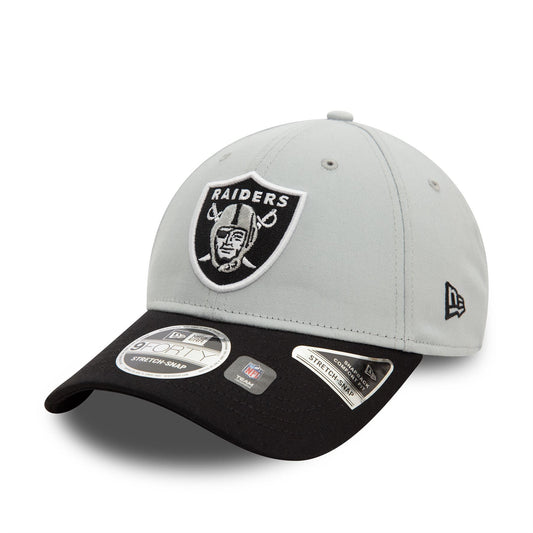 Las Vegas Raiders NFL White 9FORTY Stretch Snap Adjustable Cap