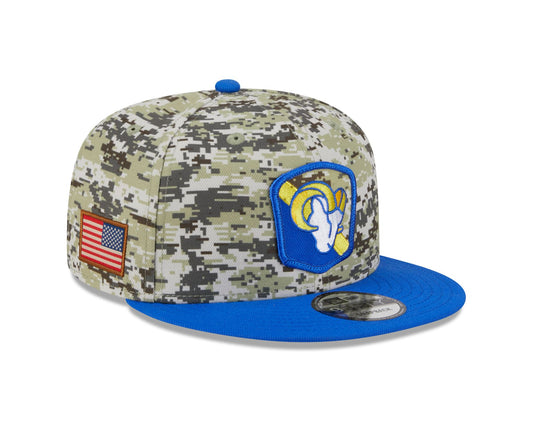 New Era Mens NFL Salute To Service Snapback 9Fifty Cap ~ 'Los Angeles Rams' camo