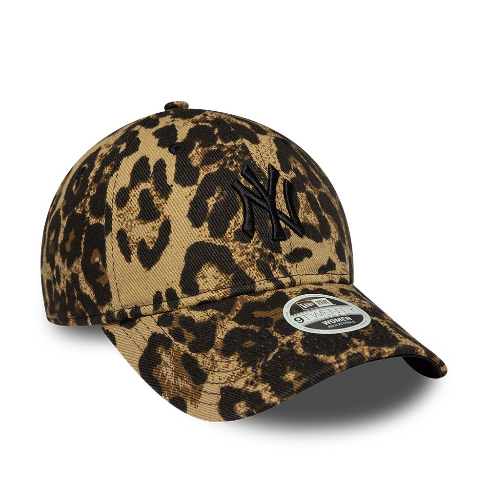 New York Yankees Womens Leopard Dark Brown 9TWENTY Adjustable Cap