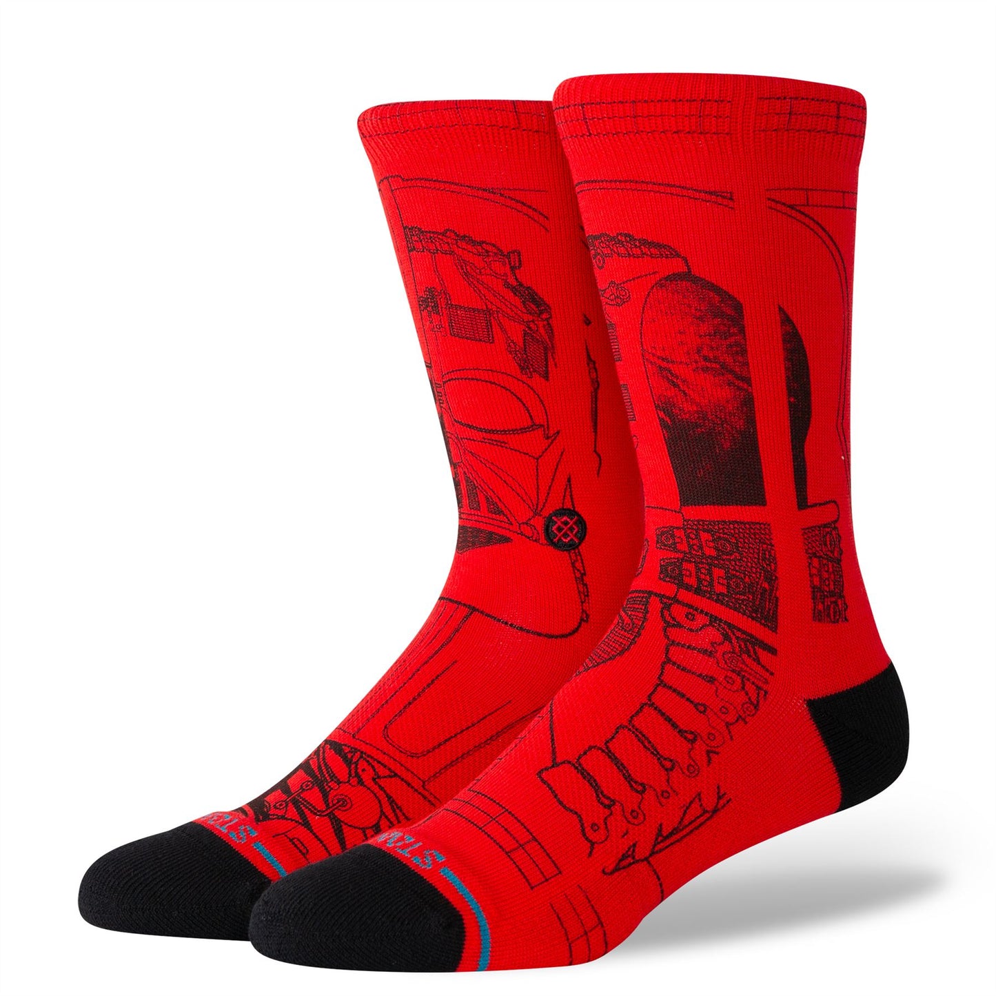 Darth Vader SW Red Crew Socks Stance Mens L