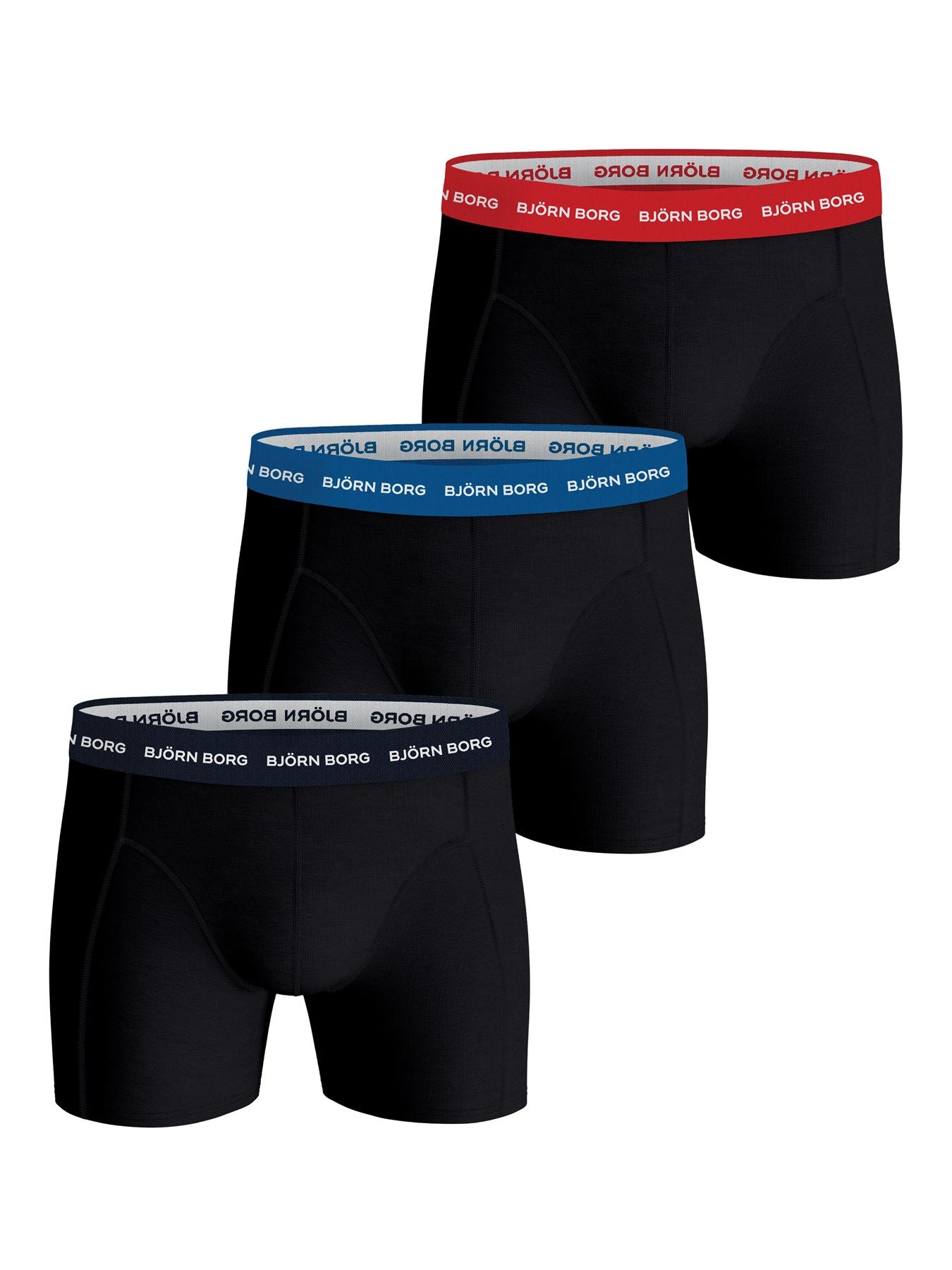 Björn Borg  3 Pack Cotton Stretch Black Boxer Shorts