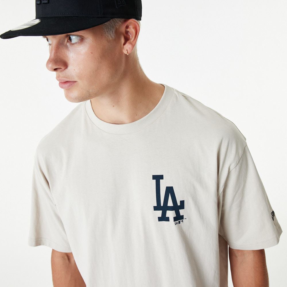 New Era Mens MLB Stadium Graphic OS T-Shirt ~ LA Dodgers Cream