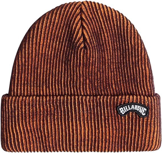 Billabong Mens Knitted Cuff Beanie ~ Arch Patch orange