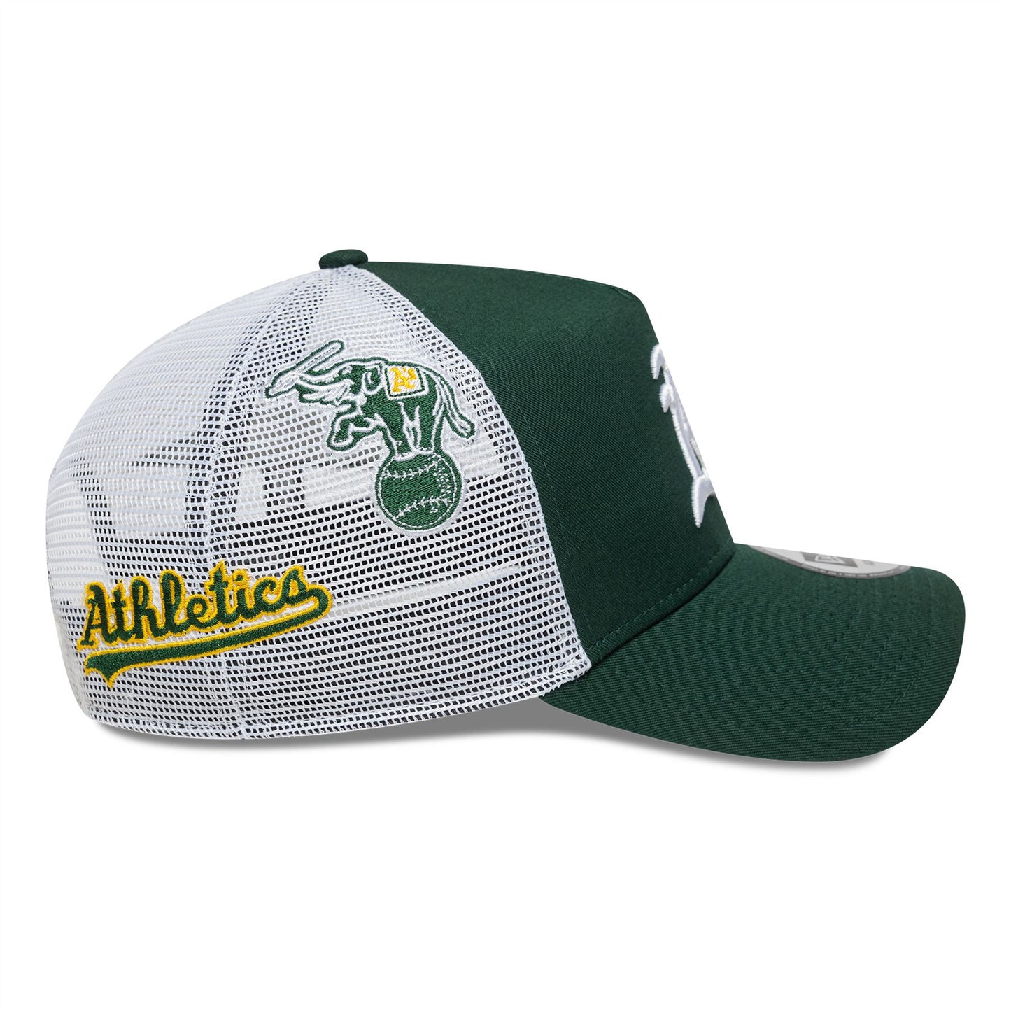Oakland Athletics Cap Trucker Adjustable Unisex MLB Multi Patch 9Forty A-Frame Green