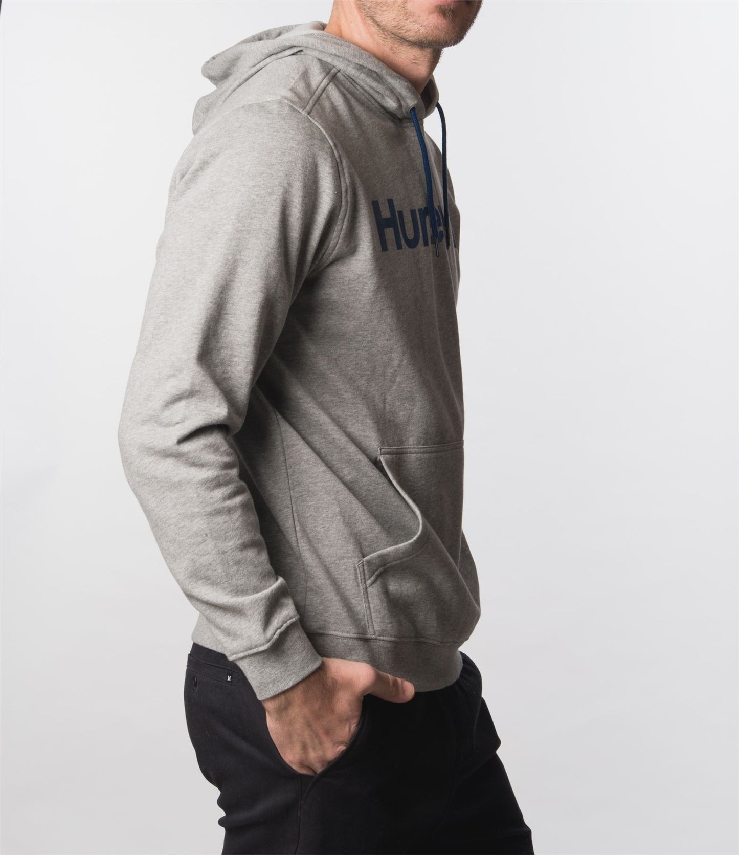 Hurley Men's One & Only Hooded Pullover ~ Solid Summer grey