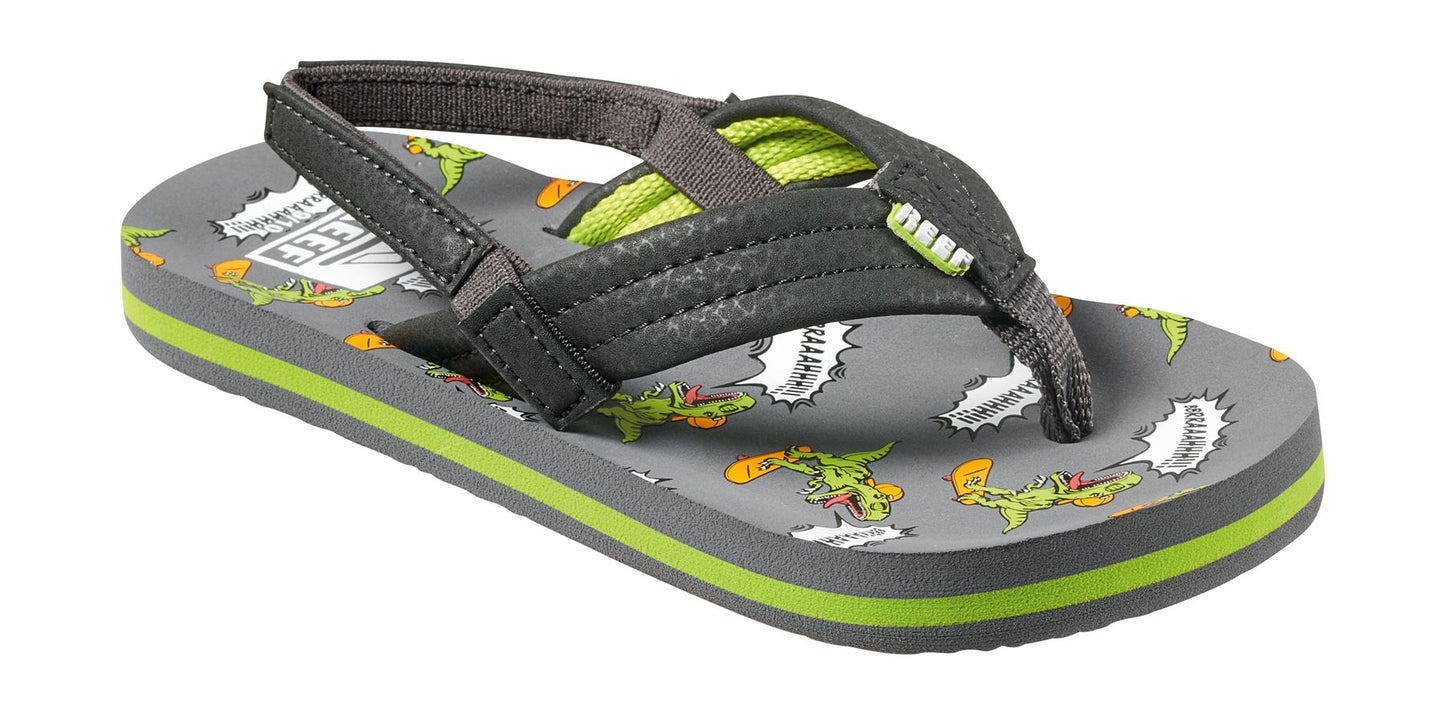 Reef Kids Sandals ~ Little Ahi Dino Brah