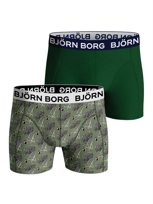 Bjorn Borg Boy's 2 Pack Boxer Briefs ~ Core Boxer MP001 green