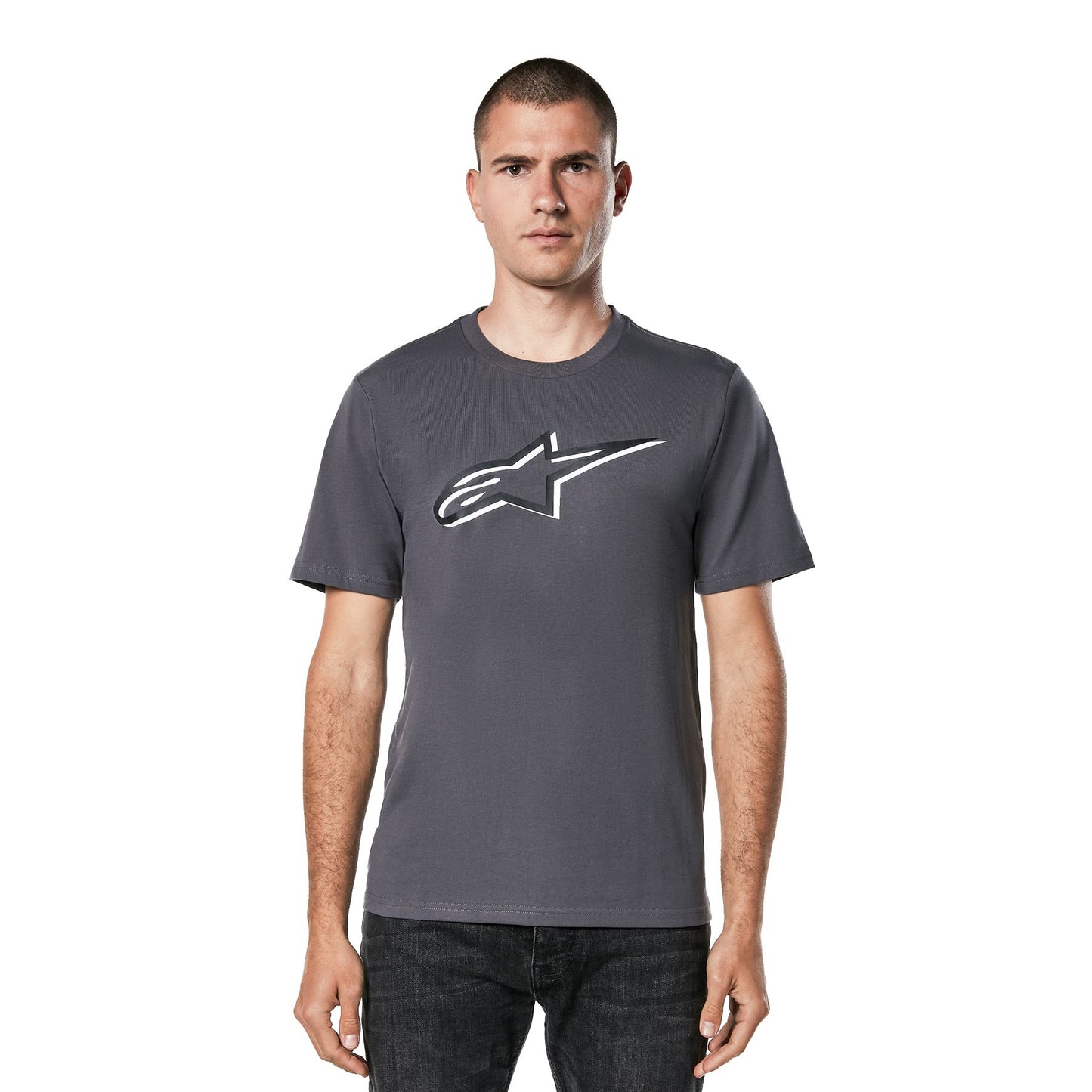 Alpinestars Mens Cotton SS T-Shirt ~ Ageless Shadow CSF charcoal black