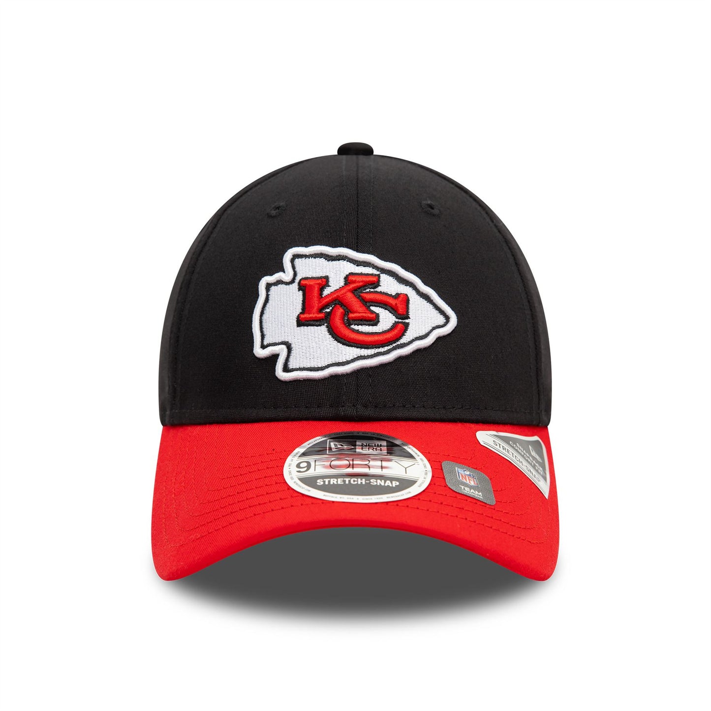 Kansas City Chiefs NFL Black 9FORTY Stretch Snap Adjustable Cap