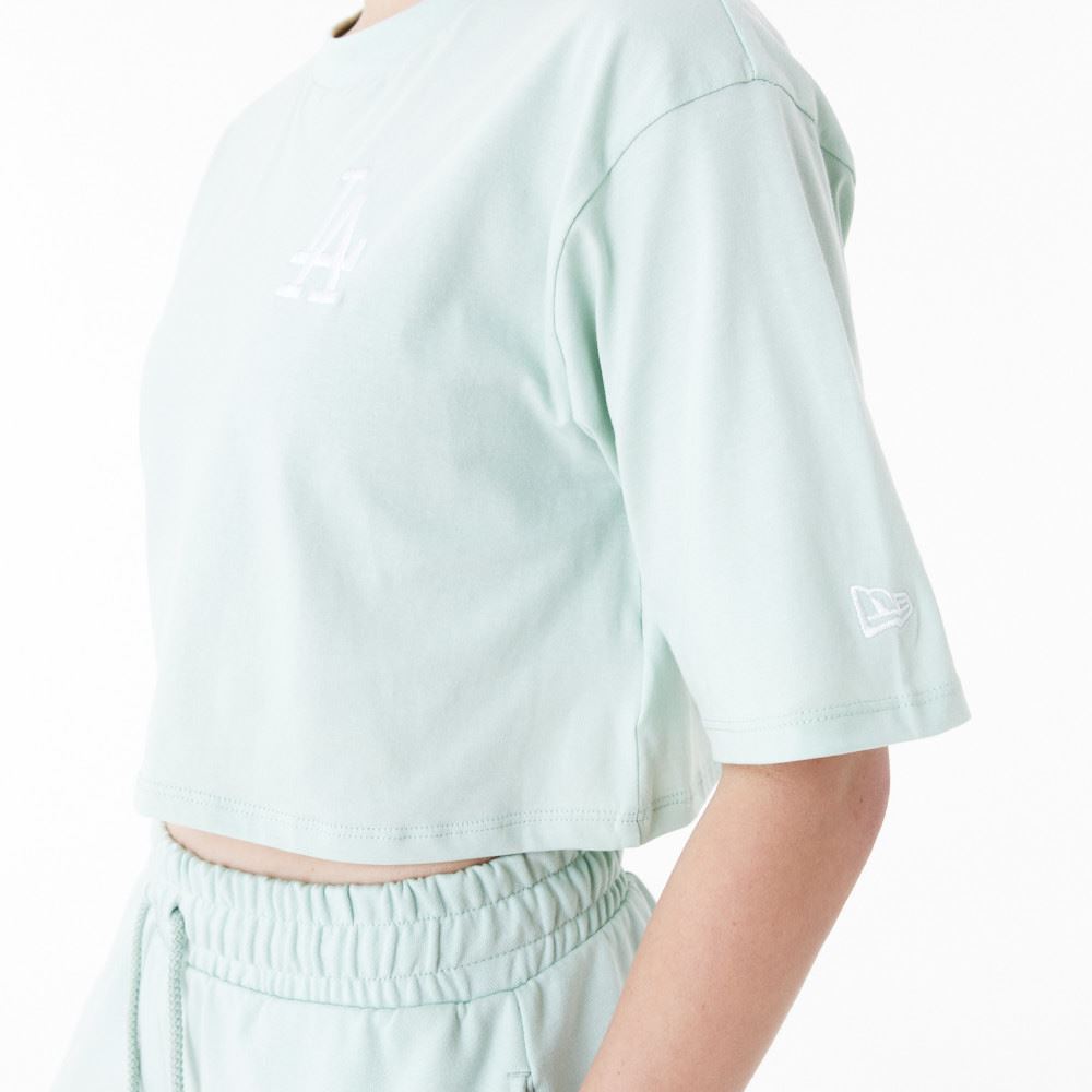 LA Dodgers Crop Tshirt Womens New Era Lifestyle Tshirt Mint