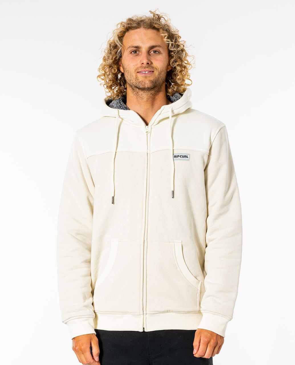Rip Curl Men's Lined Hood Fleece ~ Surf Revival bone