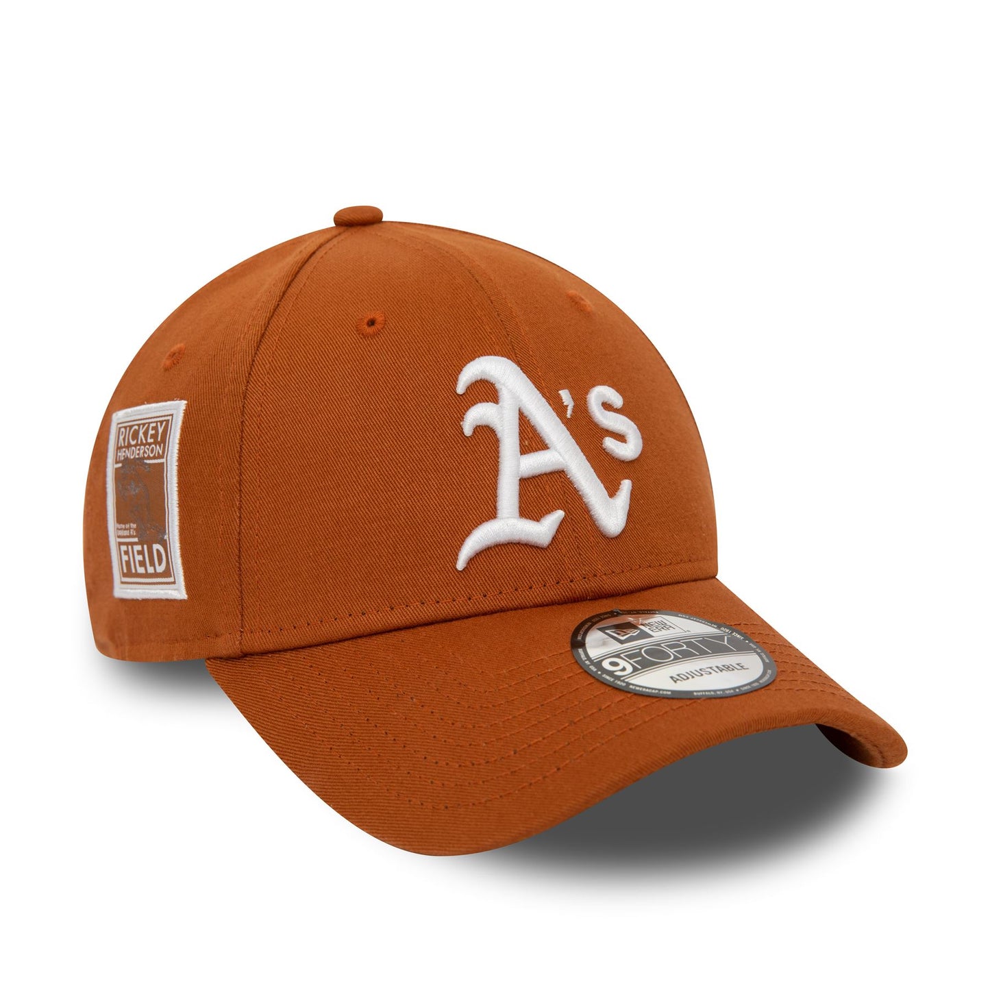 New Era Mens Side Patch Adjustable 9Forty Cap ~ Oakland Athletics brown