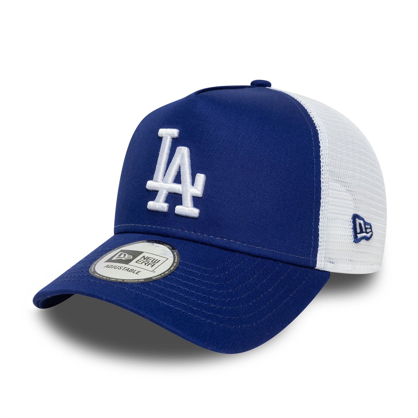 LA Dodgers MLB Side Patch Dark Blue 9FORTY A-Frame Trucker Adjustable Cap