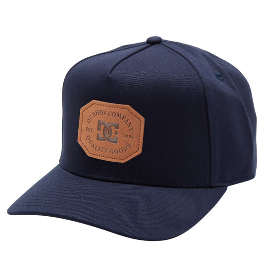 DC Shoes 6 Panel Snapback Curved Peak Cap ~ Reynotts blue