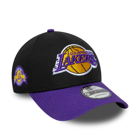 LA Lakers NBA Side Patch Black 9FORTY Adjustable Cap