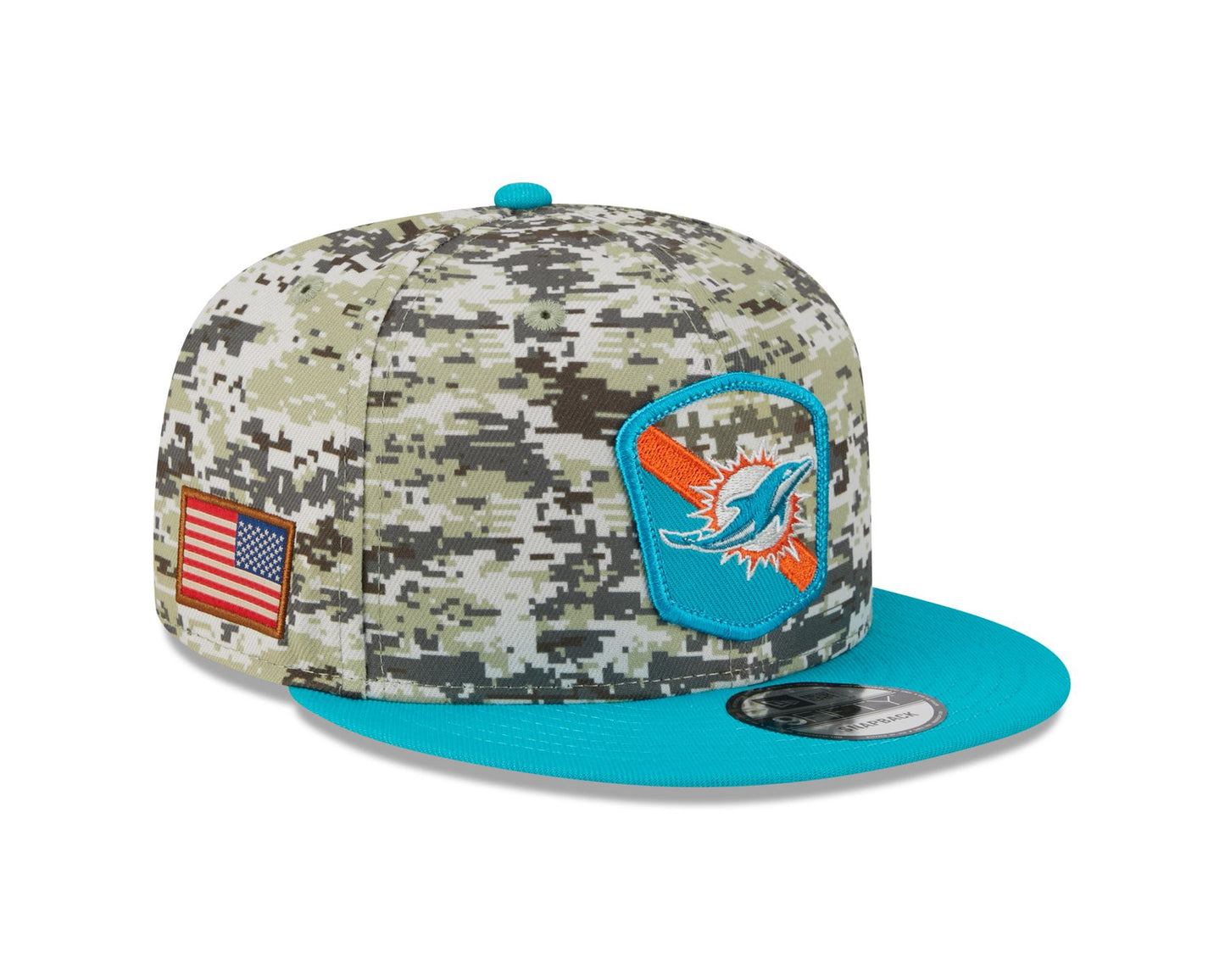 New Era Mens NFL Salute To Service Snapback 9Fifty Cap ~ 'Miami Dolphins' camo