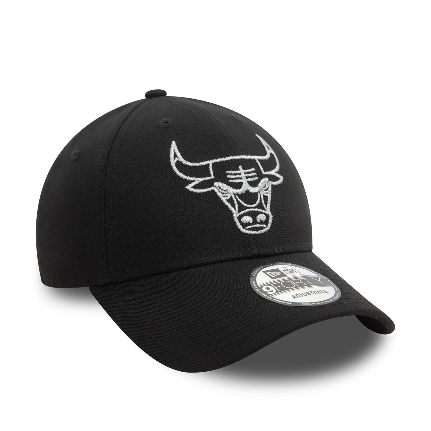 Chicago Bulls Metallic Outline Black 9FORTY Adjustable Cap