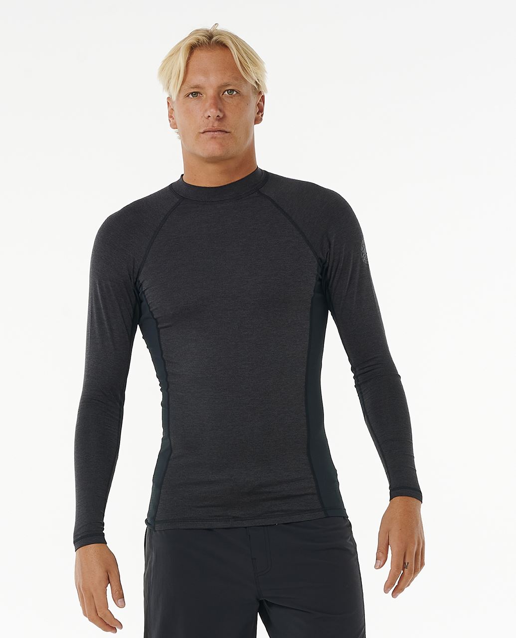 Rip Curl LS UPF 50+ Rash Vest ~ Dawn patrol black marle