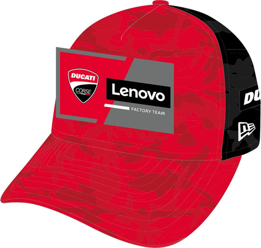 New Era Mens Team Camo 9Forty EF Cap ~ Ducati red