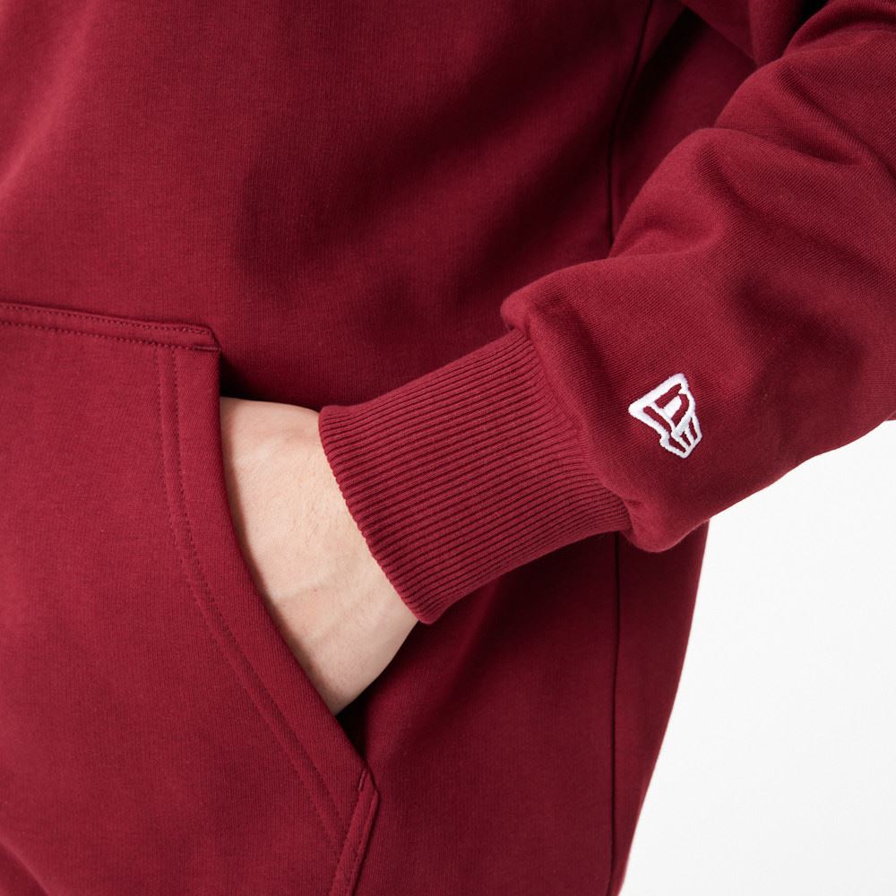 New Era Mens League Essential Crew Neck FZ Hoody ~ LA Dodgers cardinal