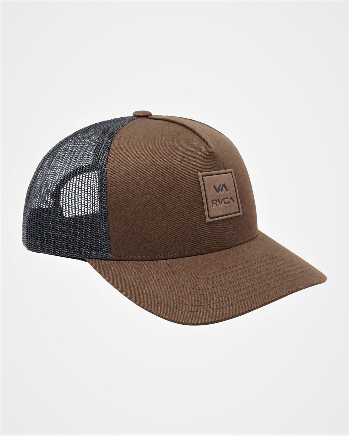 RVCA Men's Trucker Snapback Curve Cap ATW brown