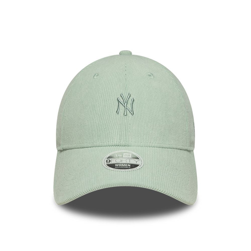 New York Yankees Womens Cord Pastel Green 9FORTY Adjustable New Era Cap
