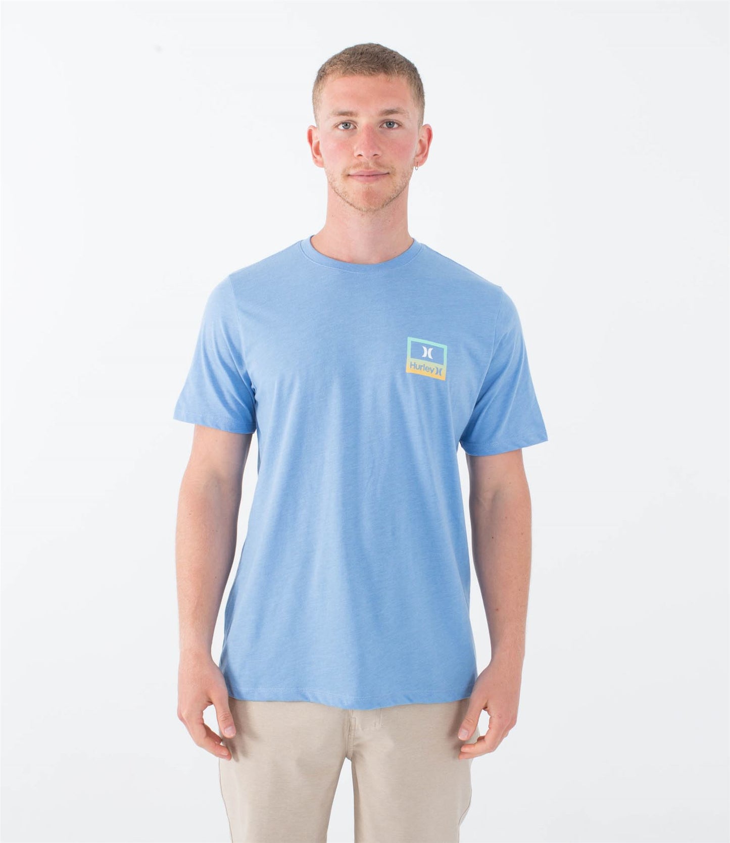 Hurley Divide T-Shirt Blue Short Sleeve