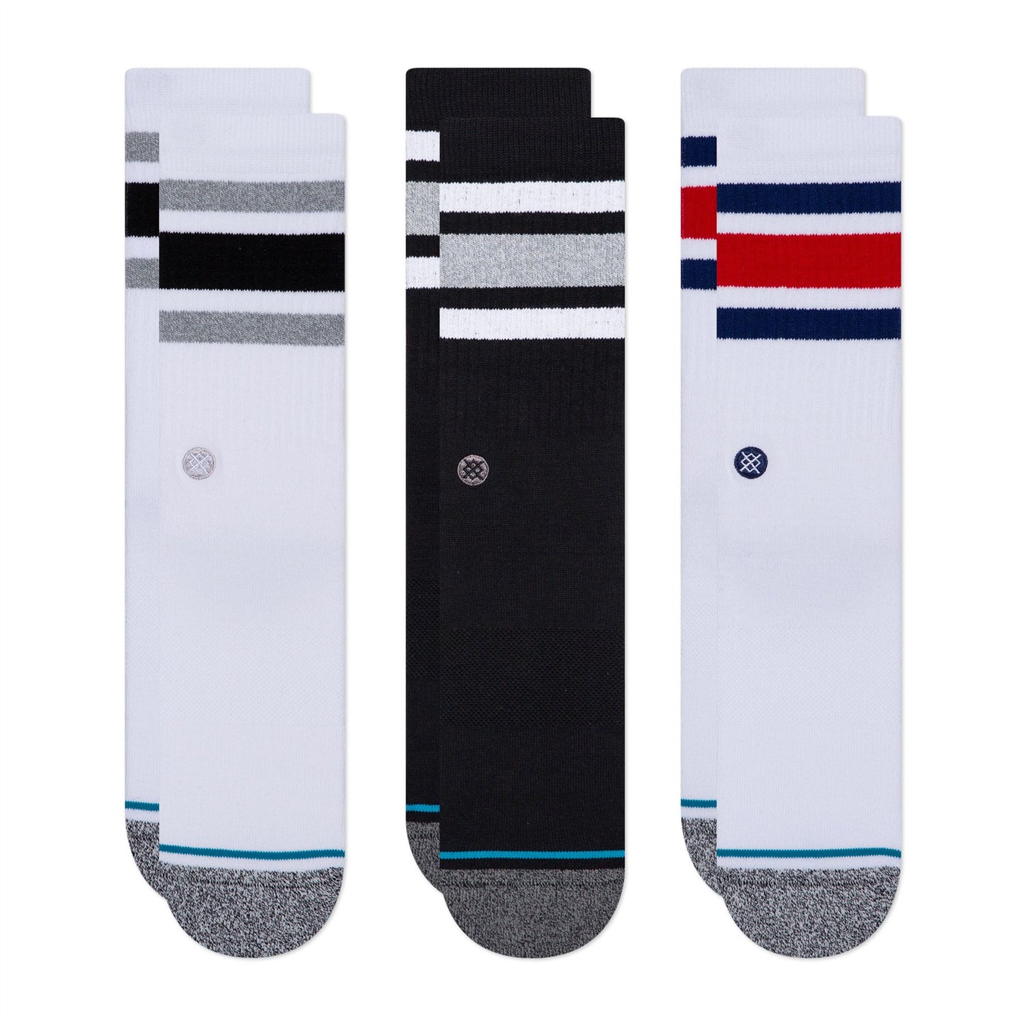 Stance Men's Crew Socks  ~ The Boyd 3 Pack multi