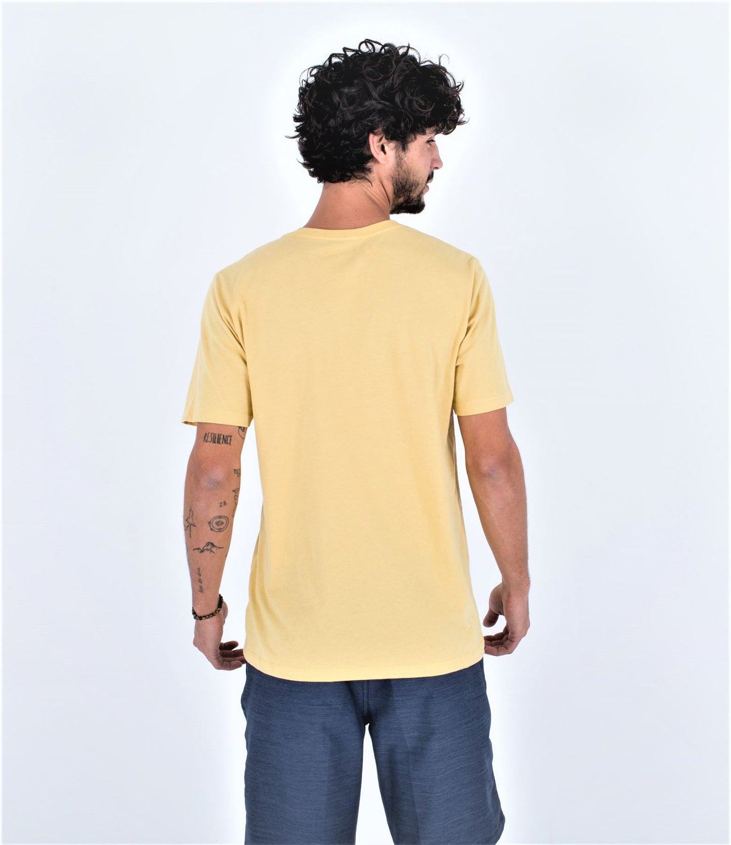 Hurley Men's SS T-Shirt ~ Everyday Wash O&O Yellow