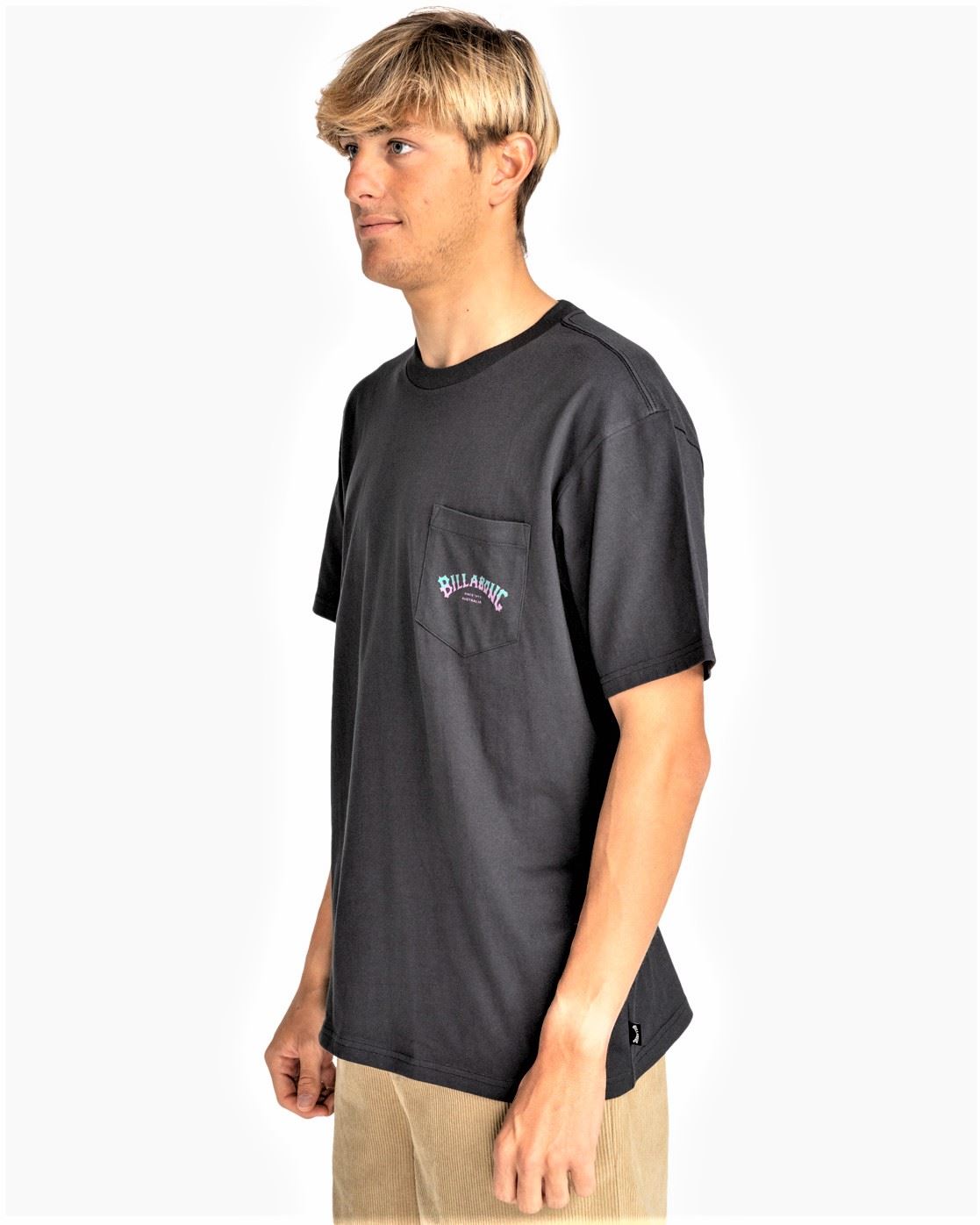 Billabong Mens SS Cotton T-Shirt ~ Stacked Pocket black
