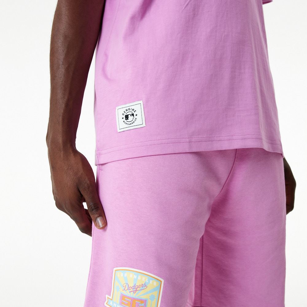 New Era Unisex MLB Pastel OS T-Shirt ~ LA Dodgers Pink