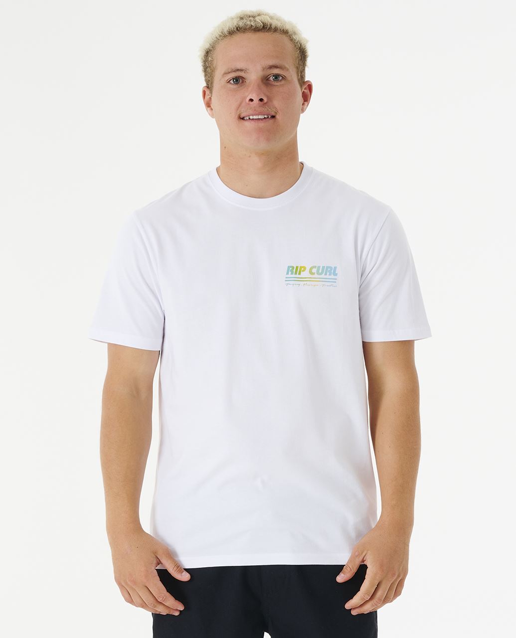Rip Curl Cotton SS T-Shirt ~ Surf Revival Decal white
