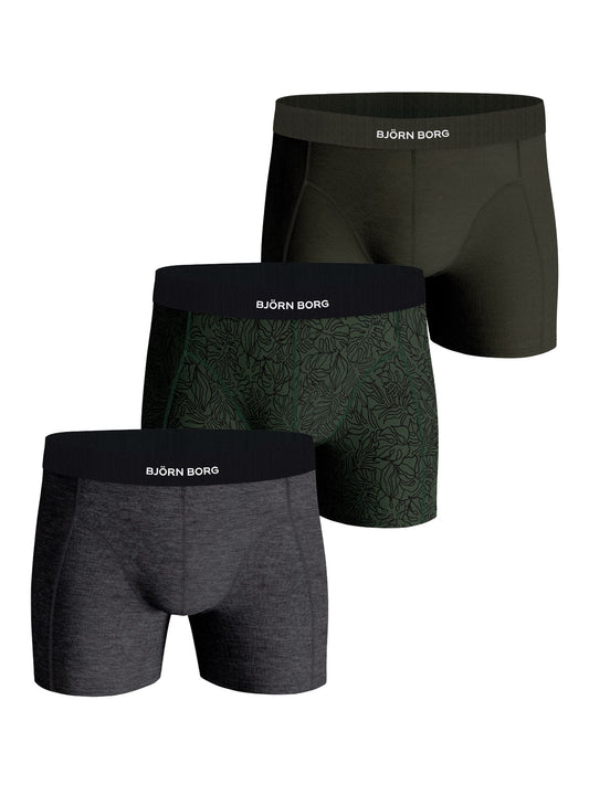 Björn Borg  Premium Cotton Stretch 3 Pack Multicoloured Boxer Shorts MP003