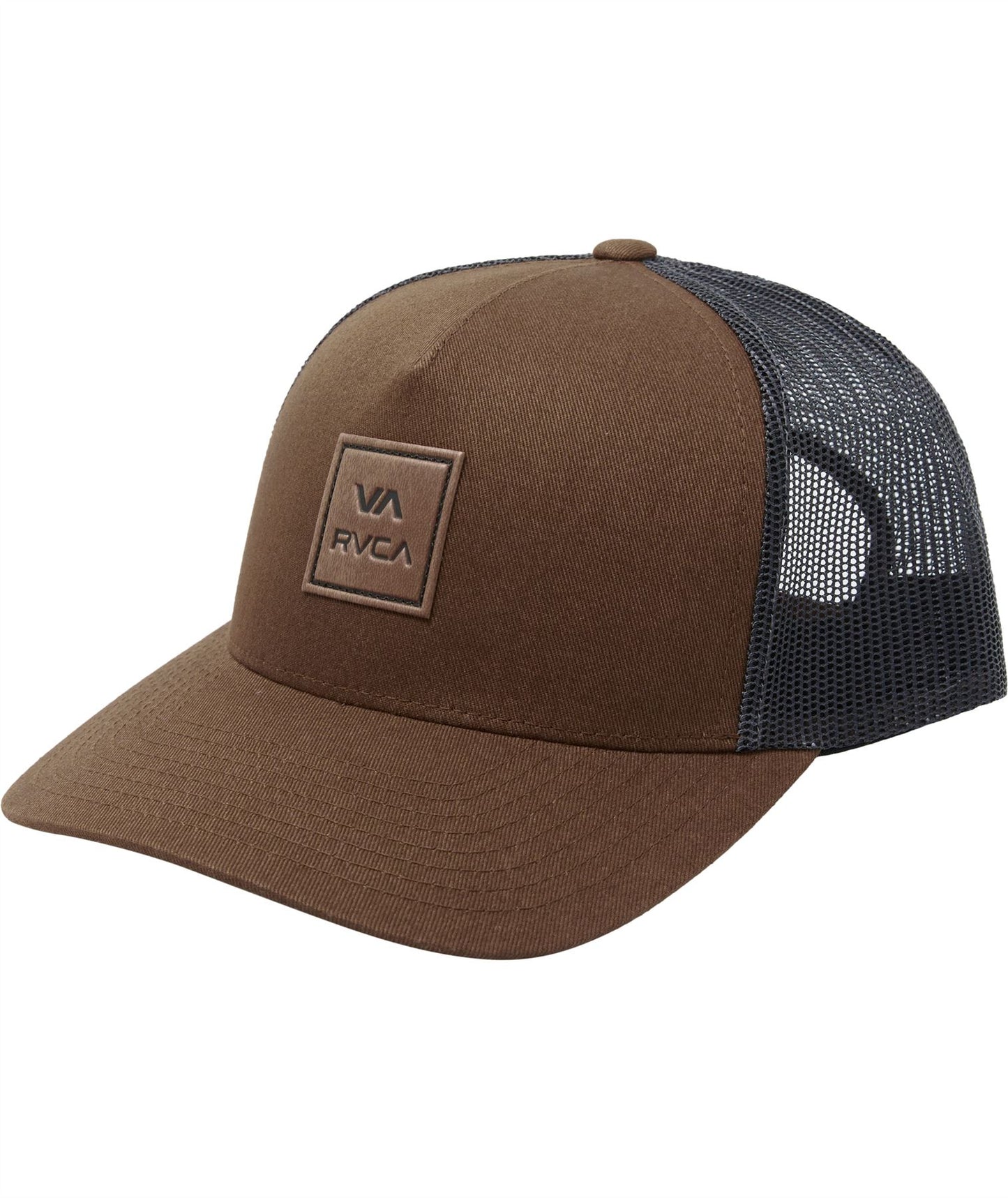 RVCA Men's Trucker Snapback Curve Cap ATW brown