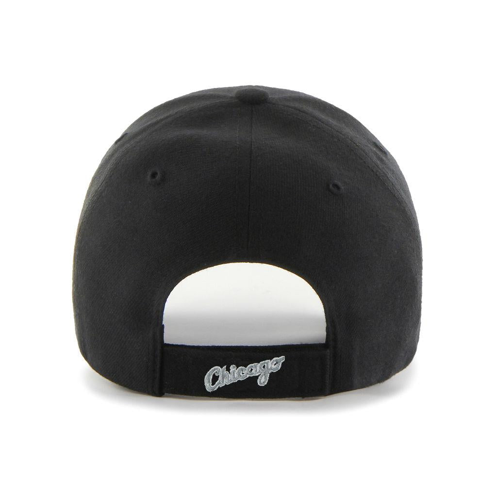 47 Brand Mens 6 panel Adjustable MVP Cap ~ Chicago White Sox black