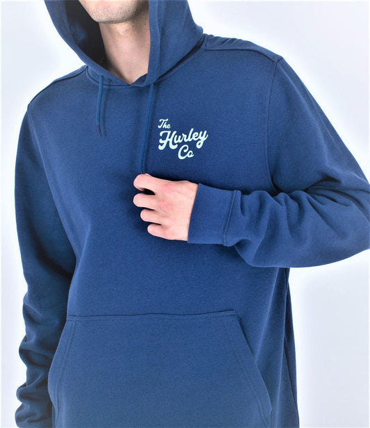 Hurley Mens Solid Sweatshirt Hoodie ~ Ukelele Fleece blue void