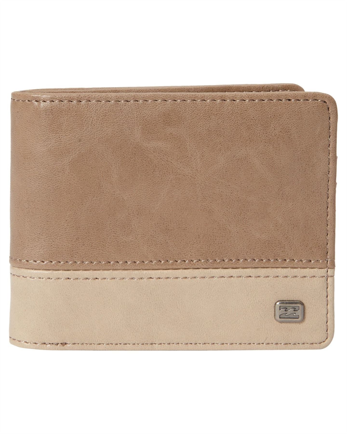 Billabong Faux Leather Bi-Fold Wallet ~ Dimension clay brown