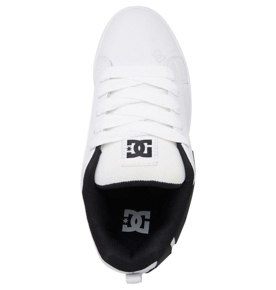 DC Shoes Men’s Leather Court Graffic Sneaker Colour White/Black