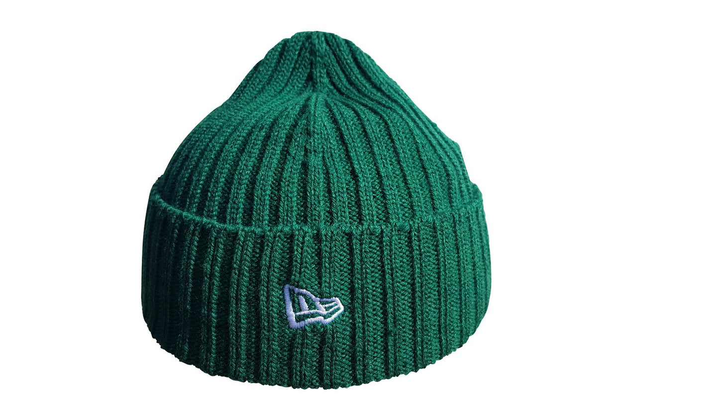 New Era Mens Short Cuff Beanie ~ New Era green