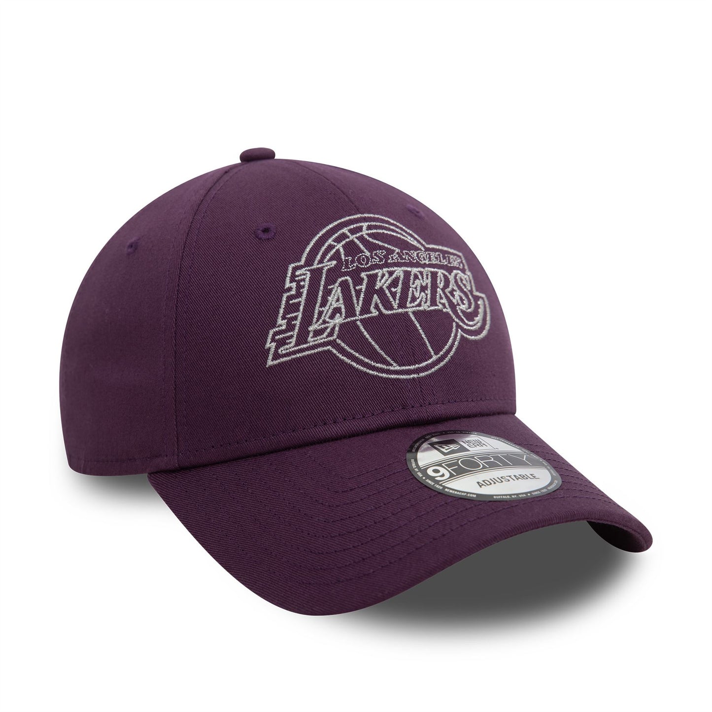 LA Lakers Metallic Outline Dark Purple 9FORTY Adjustable Cap