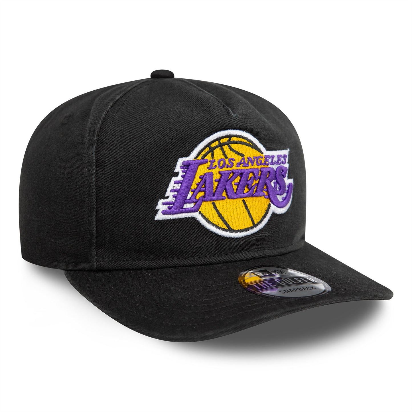 LA Lakers Washed Golfer Adjustable Black Cap